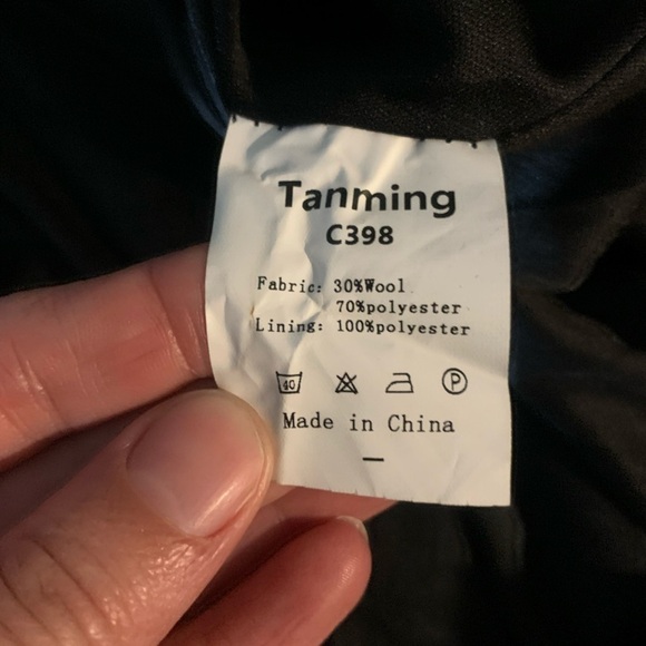 Tanming Red Lined Wool Blend Skirt with Pockets. Side Zipper Closure. Size L NWT - Picture 5 of 8